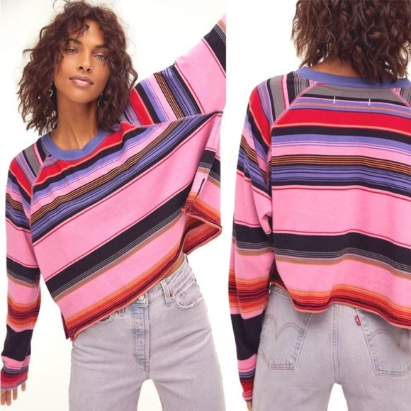 Free People Tops - Free People Baja Stripe Long Sleeve Tee Medium